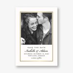 Thin Line Frame Save the Date Card