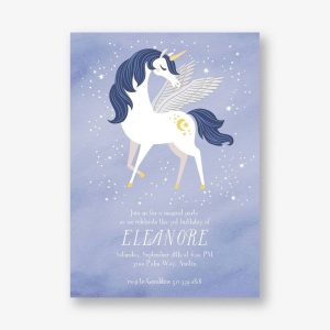 Pegacorn Birthday Party Invitation