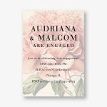 Peony Overlay Engagement Party Invitation