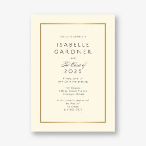 Thin Line Graduation Party Invitation