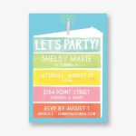 Rainbow Cake Birthday Party Invitation