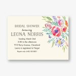Watercolor Flowers Bridal Shower Invitation