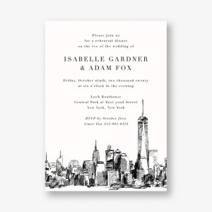 New York Rehearsal Dinner Invitation