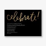 Foil Stamped Celebrate Script Brunch Invitation