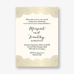 Scallop Dots Anniversary Party Invitation