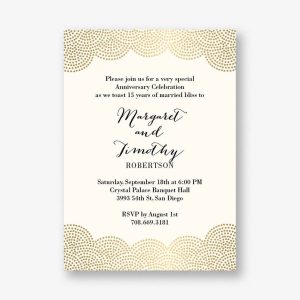Scallop Dots Anniversary Party Invitation