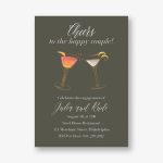Cocktails Engagement Party Invitation