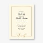 Cypress Flower Frame Foil Bridal Shower Invitation