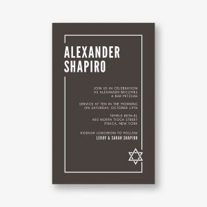 Metropolitan Bar Mitzvah Invitation