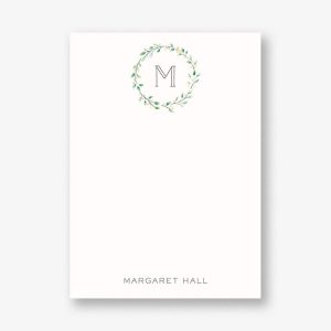 Monogram Wreath Stationery