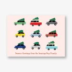 Cars with Trees Holiday Card