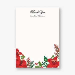 Holiday Floral Stationery