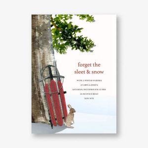 Bunny Slope Holiday Party Invitation
