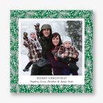 Berry Pine Square Photo Card