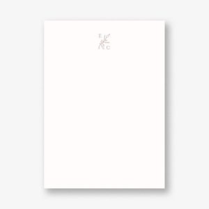 Leaf Monogram Stationery