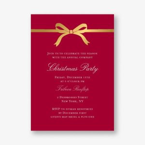 Bow Holiday Invitation