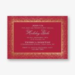 Champagne Border Holiday Party Invitation