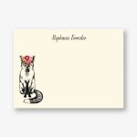 Flower Crown Fox Stationery