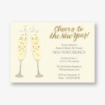 Champagne Glasses Holiday Party Invitation
