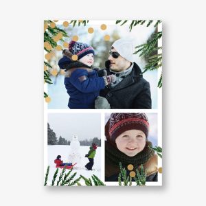 Confetti Branches Foil Multi-Photo Card