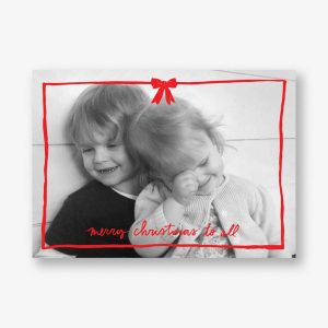 Christmas Bow Frame Photo Card