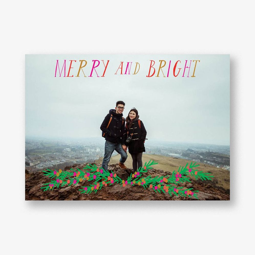 Grinning and Glowing Full Photo Card