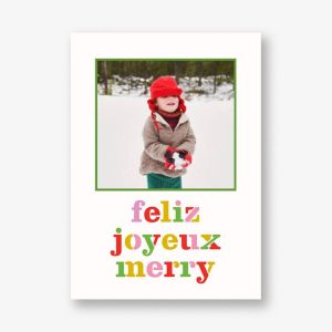 Feliz Merry Joyeux Photo Card