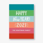 Colorful New Year Holiday Card