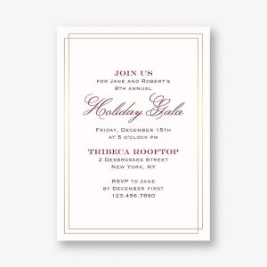 Duo Border Holiday Party Invitation