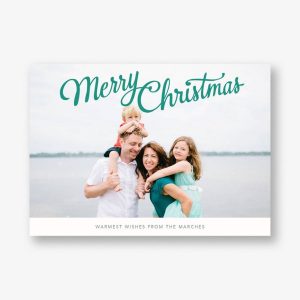 Classic Christmas Horizontal Photo Card