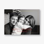 Duo Border Holiday Photo Card Horizontal