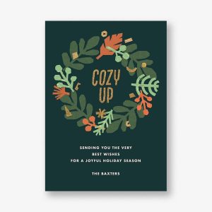 Eucylyptus Wreath Holiday Photo Card