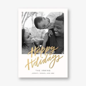 Happy Golden Days Holiday Photo Card