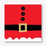 Ho Ho Ho Santa Belt Holiday card