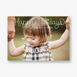 Happy Holidays Loop Script Photo Card