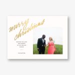 Freehand Filigree Merry Christmas Holiday Photo Card