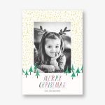 Glittery Tree in the Forest Photo Card
