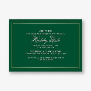 Duo Border Holiday Party Invitation