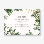 Confetti Branches Foil Invitation