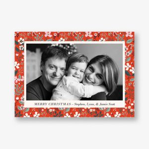 Holiday Primrose Horizontal Photo Card