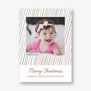 Holiday Stripes Photo Card