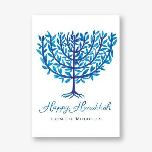 Menorah Tree Holiday Card