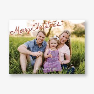Merry Christmas Angle Photo Card Horizontal