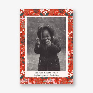 Holiday Primrose Vertical Photo Card