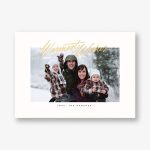 Inscribed Winter Wishes Foil Photo Card