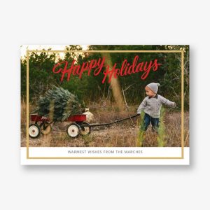 Holiday Trim Foil Photo Card