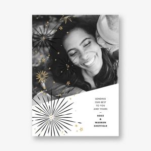 Holiday Starbursts Photo Card
