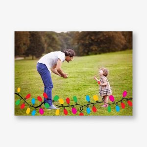 Lights Twisted on Dasher's Paw Photo Card