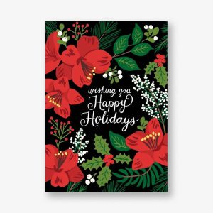 Holiday Floral Holiday Card