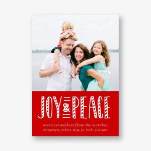 Joy and Candy Canes Photo Card